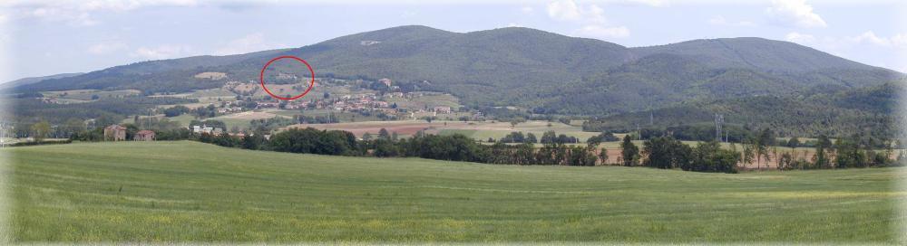 Prospettiva Pievescola , della Villa della Suvera e della Montagnola Senese